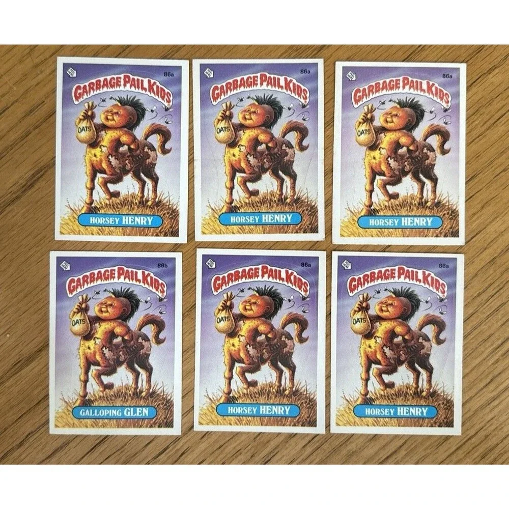 Horsey Henry Galloping Glen 1986 Topps Garbage Pail Kids OS3 Lot 6 Cards
